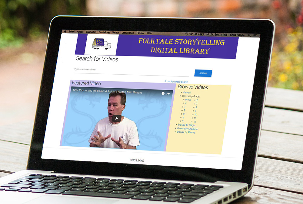 Folktale Storytelling Digital Library website screenshot